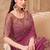 Mauve georgette embroidered -saree