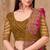 Magenta georgette embroidered -saree