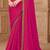Magenta georgette embroidered -saree