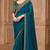 Teal georgette embroidered bollywood-saree
