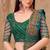 Teal georgette embroidered bollywood-saree