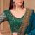 Teal georgette embroidered bollywood-saree
