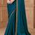 Teal georgette embroidered bollywood-saree