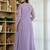 Women's Gorgeous Thread Work Chanderi Silk Fabric Flared Anarkali Pant and Dupatta Set
