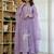 Women's Gorgeous Thread Work Chanderi Silk Fabric Flared Anarkali Pant and Dupatta Set