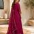 Wine embroidered silk palazzo suit with dupatta
