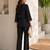 black embroidered cotton co-ord set for women