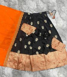 Elegant Black Border Work Festive Chaniya Choli Set for Women