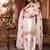 Off-white patiala salwar suit with floral embroidery