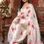 Off-white patiala salwar suit with floral embroidery