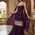 Elegant purple ethnic suit set with dupatta
