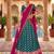 Peacock Blue Banarasi Silk Ethnic Lehenga Choli for Festivals and Weddings