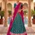 Peacock Blue Banarasi Silk Ethnic Lehenga Choli for Festivals and Weddings