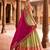Pista Green Jacquard Silk Traditional Lehenga Choli with Deep Magenta Dupatta