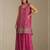 Cherry color digital printed embroideried faux georgette semi stitched salwar suit