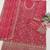 Cherry color digital printed embroideried faux georgette semi stitched salwar suit