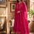 Elegant hot pink flared anarkali kurti and dupatta set for women