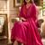 Elegant hot pink flared anarkali kurti and dupatta set for women