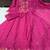 Elegant hot pink flared anarkali kurti and dupatta set for women
