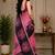pink chanderi cotton printed ready to wear saree with unstitched blouse piece