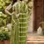 mehendi chanderi cotton printed ready to wear saree with unstitched blouse piece