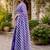 purple chanderi cotton printed ready to wear saree with unstitched blouse piece