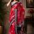 red black chanderi cotton printed ready to wear saree with unstitched blouse piece
