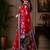 red black chanderi cotton printed ready to wear saree with unstitched blouse piece