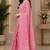 baby pink chanderi cotton printed ready to wear saree with unstitched blouse piece