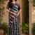 black chanderi cotton printed ready to wear saree with unstitched blouse piece