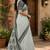 white chanderi cotton printed ready to wear saree with unstitched blouse piece