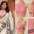 white chanderi cotton printed ready to wear saree with unstitched blouse piece