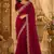 Rani pink soft shimmer chiffon embroidery saree with unstitched blouse piece