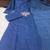 Indigo blue straight kurta pant set with matching dupatta