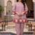 Women's peach embroidered kurti set