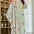 Women's Beautiful Printed Work Chanderi Fabric Straight Kurta Pant and Dupatta Set