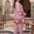Women's peach embroidered kurti set