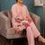 Women's lavender  embroidered kurti set