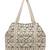   folklore edit ivory geometric shell embellished jacquard hobo bag