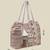   folklore edit blush pink tribal geometric jacquard hobo bag