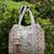  folklore edit blush pink & gold abstract beaded jacquard hobo bag