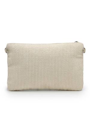  tribal sutra off white & pastel scallop beaded cotton sling bag 5
