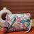   beaded muse off white & multi marine embroidered jacquard sling bag