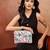   beaded muse off white & multi marine embroidered jacquard sling bag