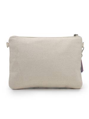   beaded muse off white & multi marine embroidered jacquard sling bag 5