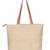  folk khaki & multi striped jute tote bag