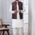 red  silk blend kurta set with jacket for men with embroidered work