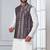  silk blend kurta jacket set for men with embroidered work