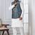  silk blend kurta jacket set for men with embroidered work