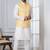  silk blend kurta jacket set for men with embroidered work